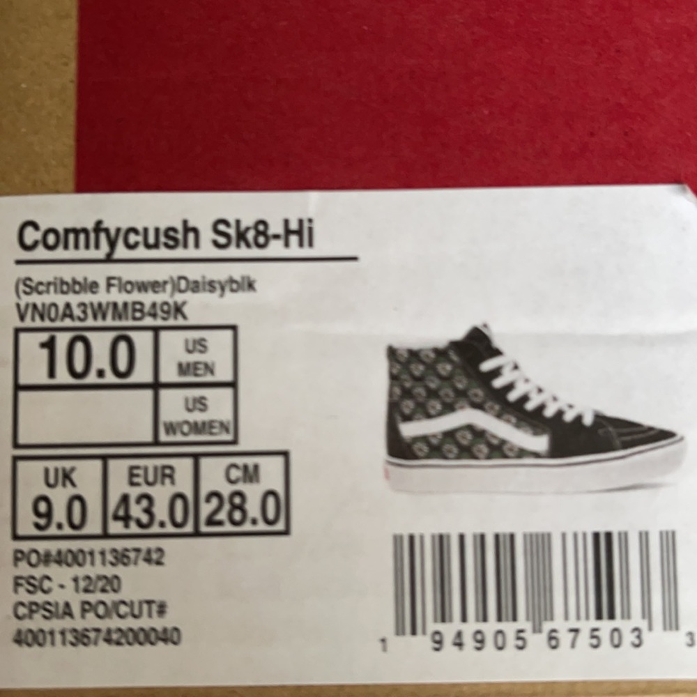 Vans Comfycush Sk8-Hi Scribble Flower Daisy/BlackM - Picture 16 of 16